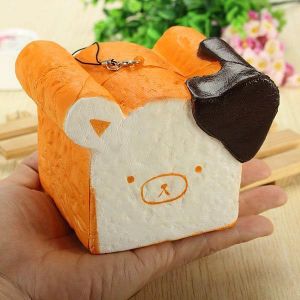  Msb store מוצרי pipo  Squishy Toy 8 Seconds Slow Rising Super Soft Cute Fragrance Reality Touch Bear Toast Bread Decor