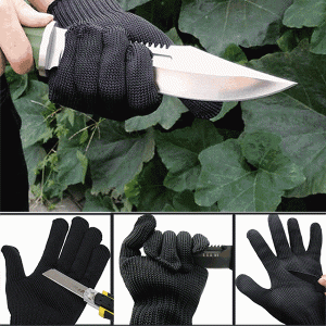 Msb store מוצרי pipo  IPRee&reg; 1 Pair Of 5 Level Anti-Cutting Gloves Stainless Steel Wire Safety Work Hands Protector Cut Proof