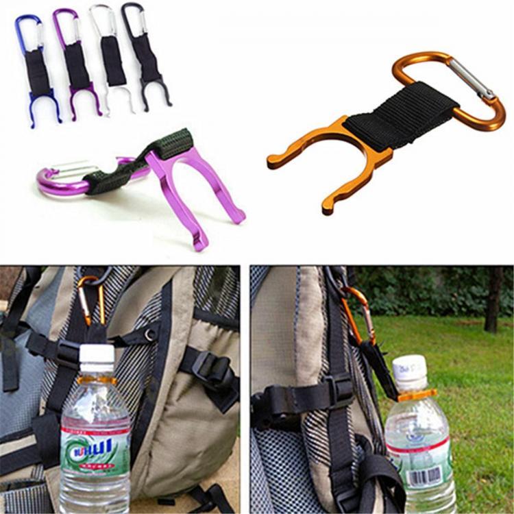  Msb store מוצרי pipo  IPRee Camping Hiking Water Bottle Carabiner Buckle D Shape Strap Keychain Holder
